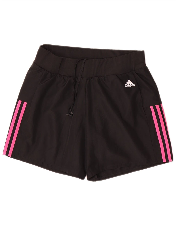 Shorts esportivos femininos Adidas UK 10 pequeno poliéster preto