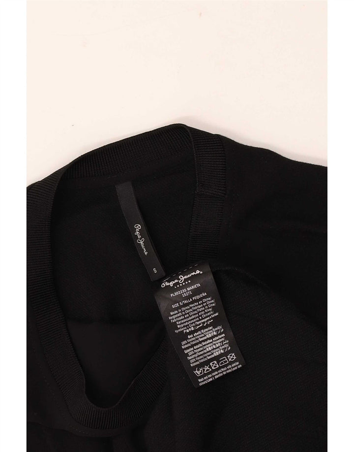 Colete feminino PEPE Jeans UK 10 pequeno viscose preta