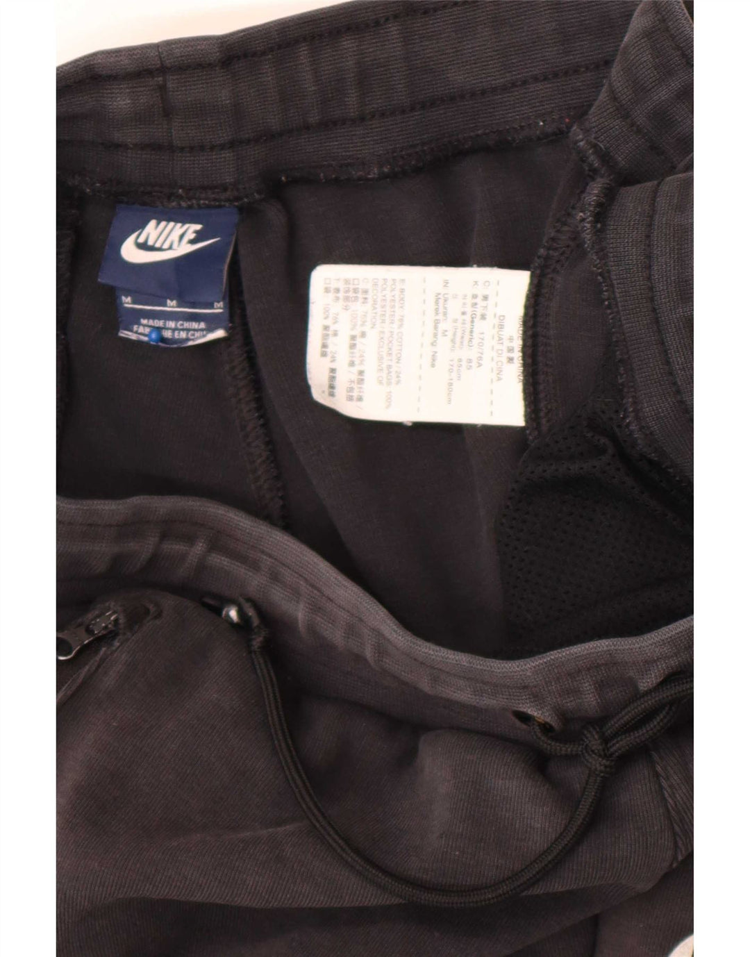 Nike masculino colheita calças de treino joggers algodão cinza médio