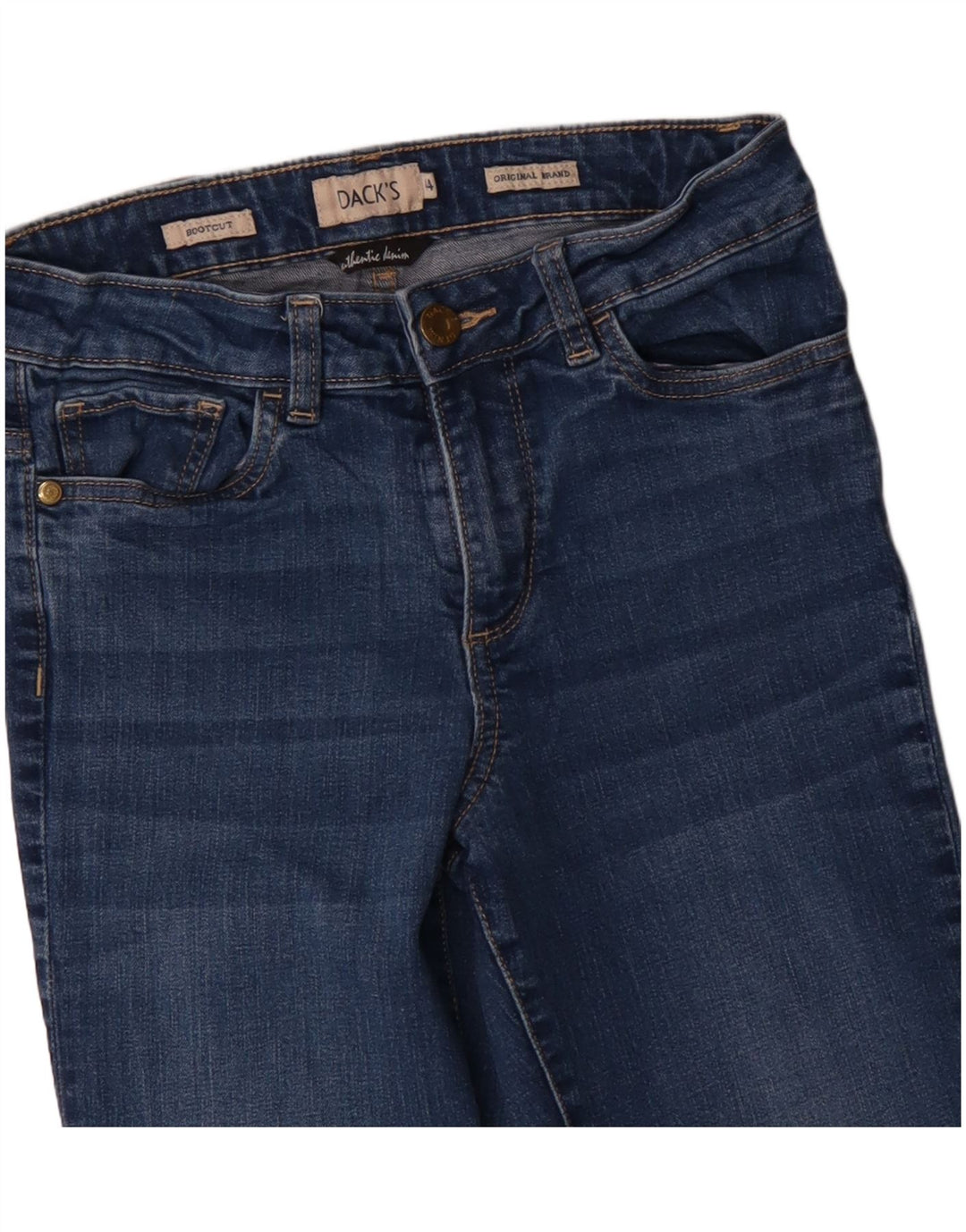 Calça jeans feminina Bootcut da Dack IT 44 médio W28 L30 algodão azul