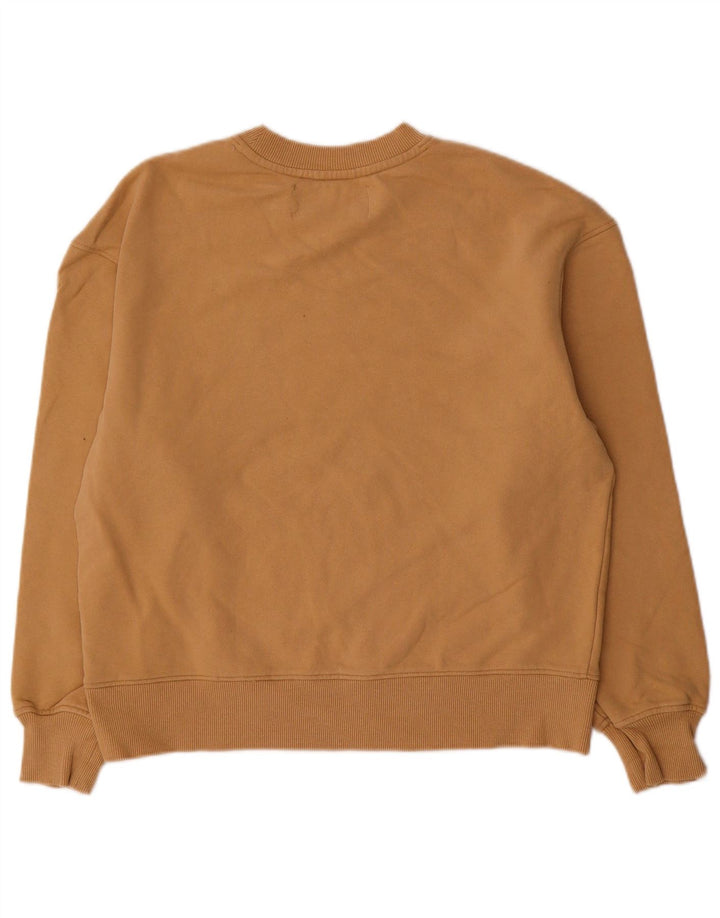Calvin Klein Jeans feminino oversized moletom jumper Reino Unido 10 pequeno bege