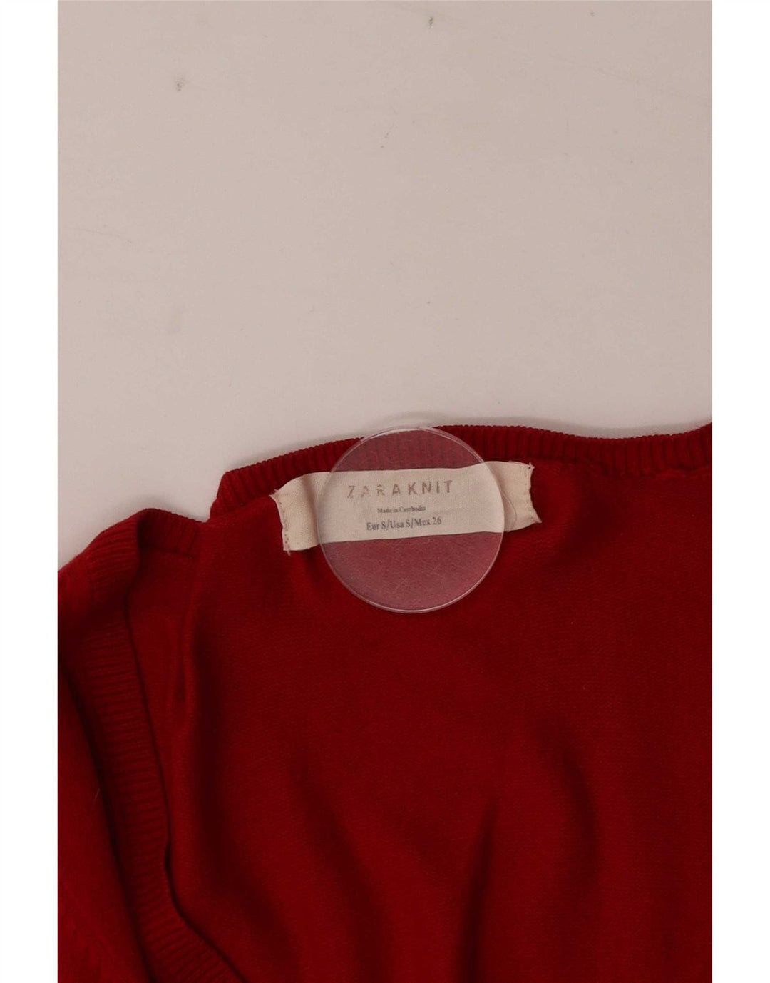 Suéter cardigã feminino Zara Reino Unido 10 pequeno vermelho