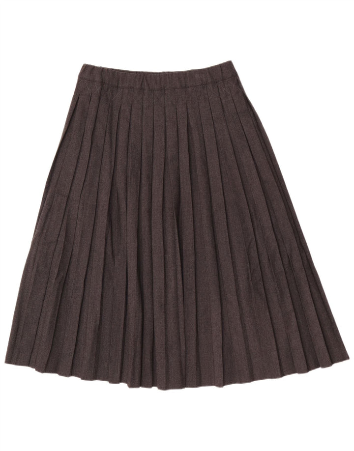 Vintage Womens Pleated Skirt IT 42 Medium W30  Grey Wool