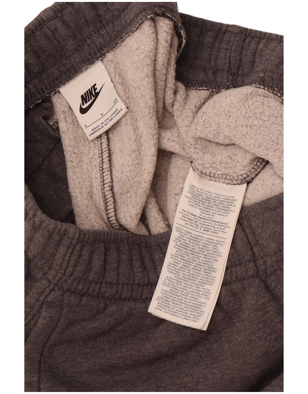 NIKE Mens Tracksuit Trousers Joggers Small Grey Flecked Cotton