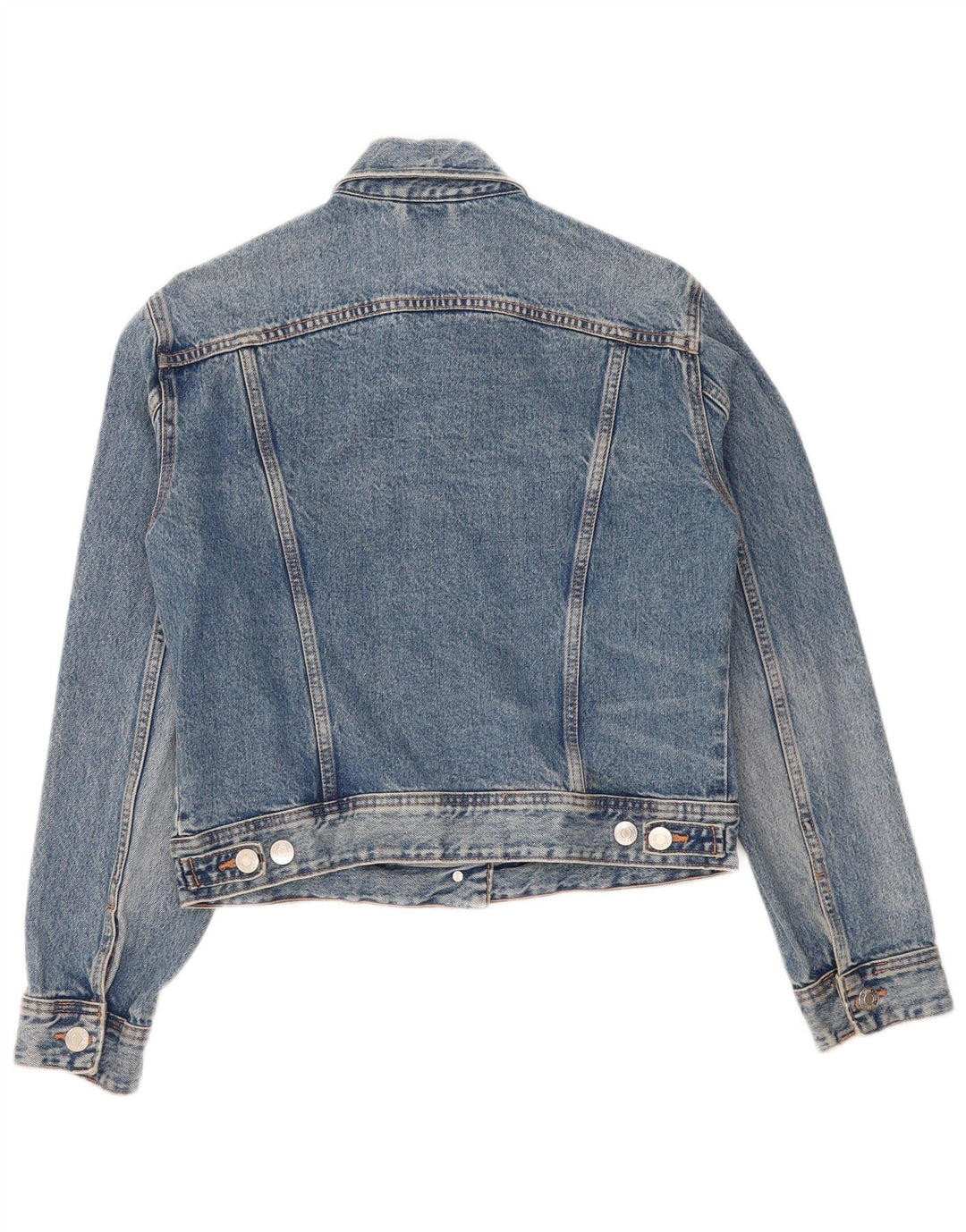 Jaqueta jeans oversized feminina Zara Reino Unido 10 algodão azul pequeno