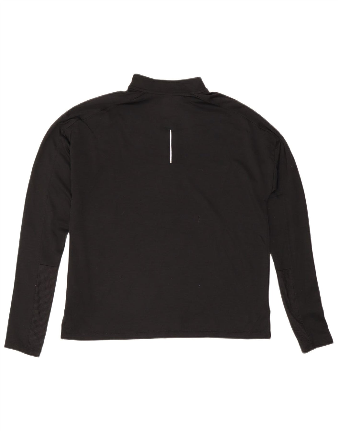 NIKE Womens Dri Fit Zip Neck Pullover Treino Top Reino Unido 14 Médio Preto