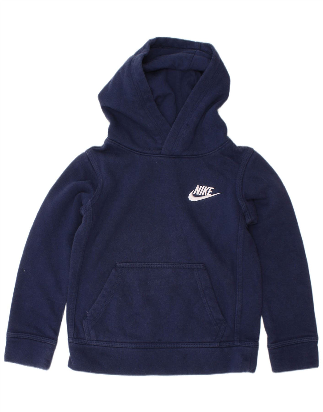 NIKE Meninos Hoodie Jumper 3-4 Anos XS Azul Marinho Algodão