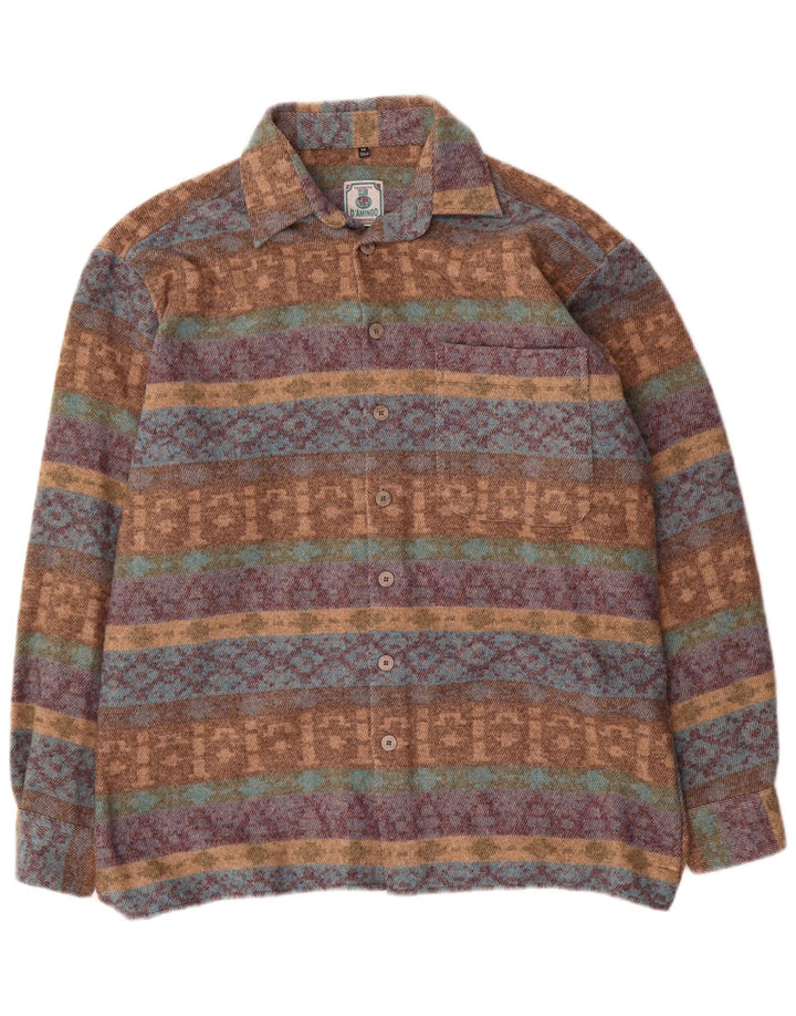 Camisa masculina de flanela Club D'Amingo tamanho 38/40 médio multicolorido Fair Isle