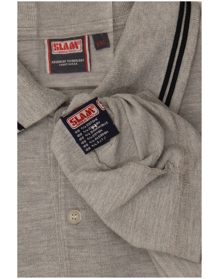 Camisa polo masculina SLAM 2XL algodão cinza