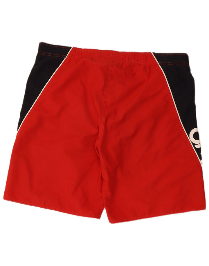 O'Neill Mens Graphic Sport Shorts Pequeno Poliéster Colorblock Vermelho