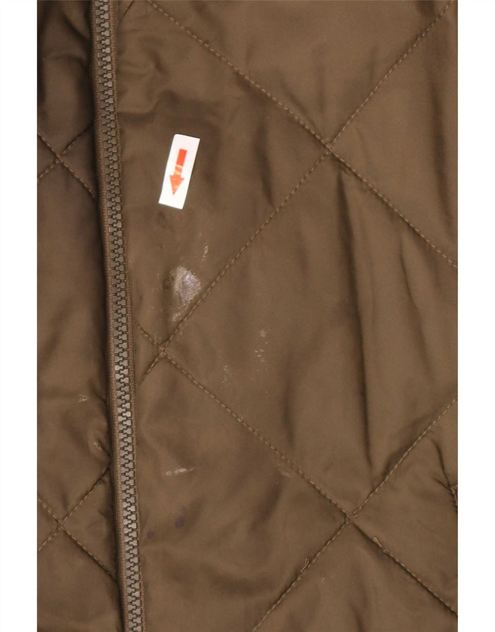 Colete acolchoado masculino Barbour UK 42 XL poliamida cáqui