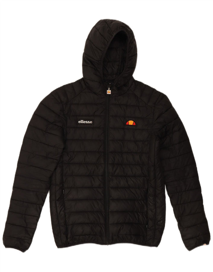 Jaqueta masculina acolchoada com capuz ELLESSE UK 34 XS poliéster preto