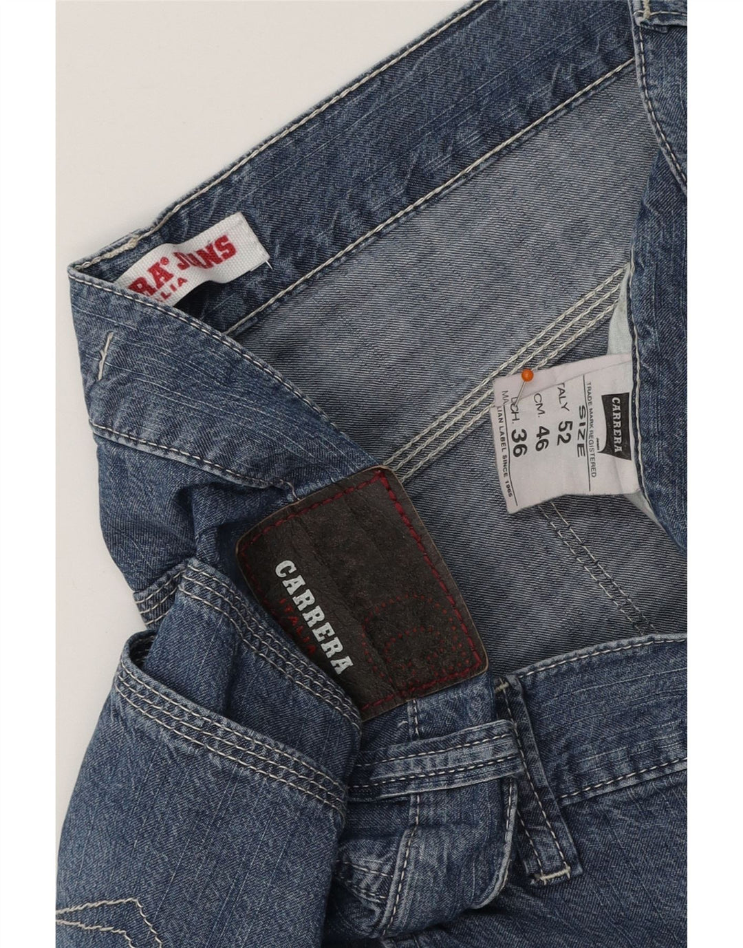 Shorts jeans masculino CARRERA IT 52 XL W36 algodão azul