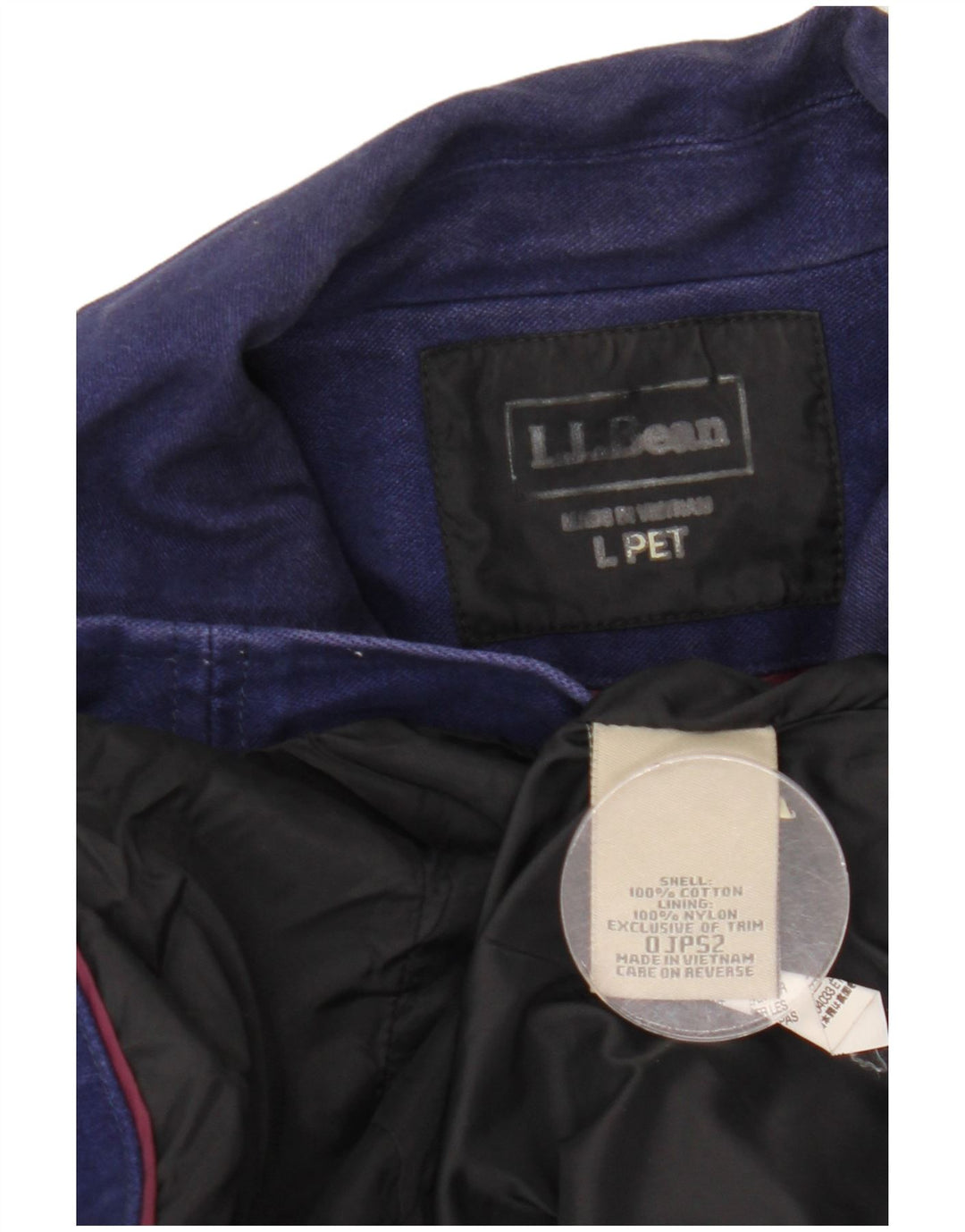 Jaqueta blazer feminina L.L.Bean Petite Denim com 5 botões Reino Unido 16 grande azul marinho