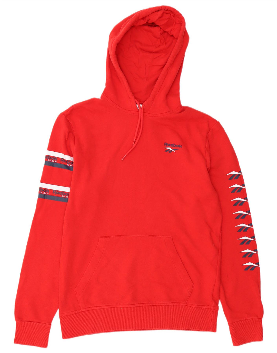 Reebok Mens Graphic Hoodie Jumper Pequeno Algodão Vermelho