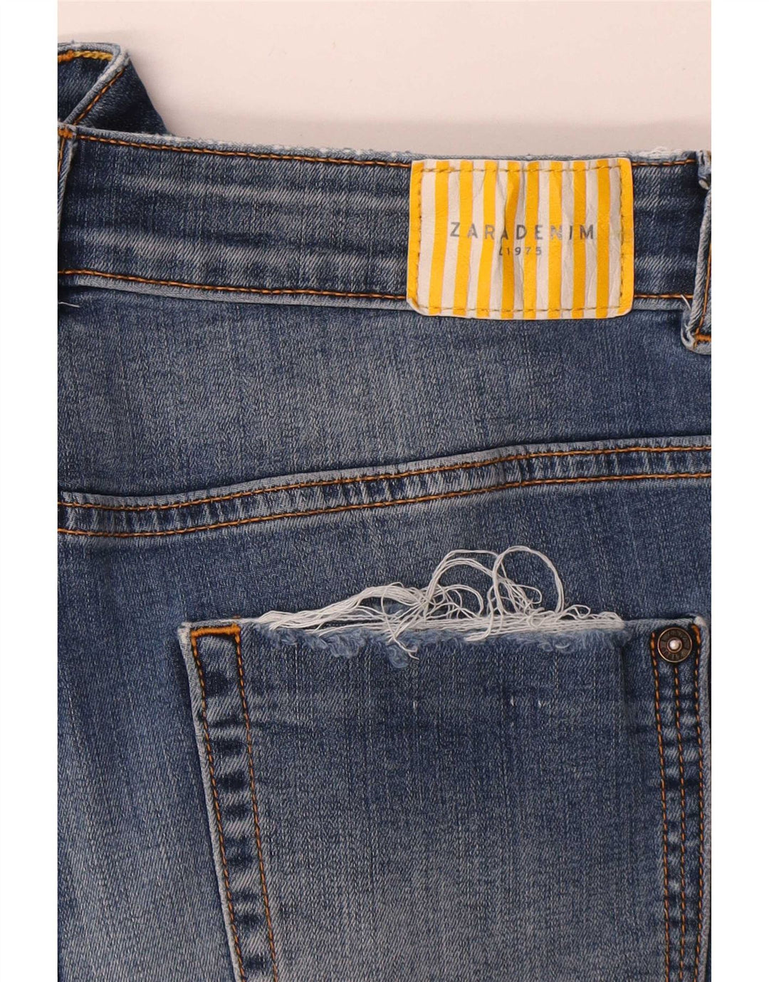 Calça jeans skinny feminina Zara W28 L27 azul