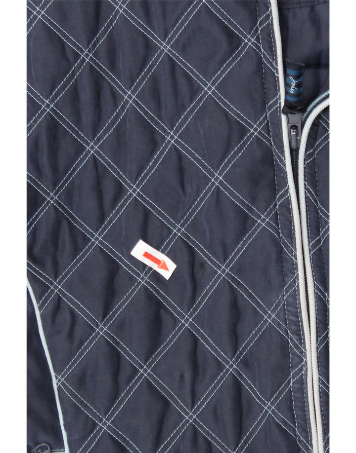 Gilet feminino acolchoado Joules UK 16 grande poliéster azul marinho