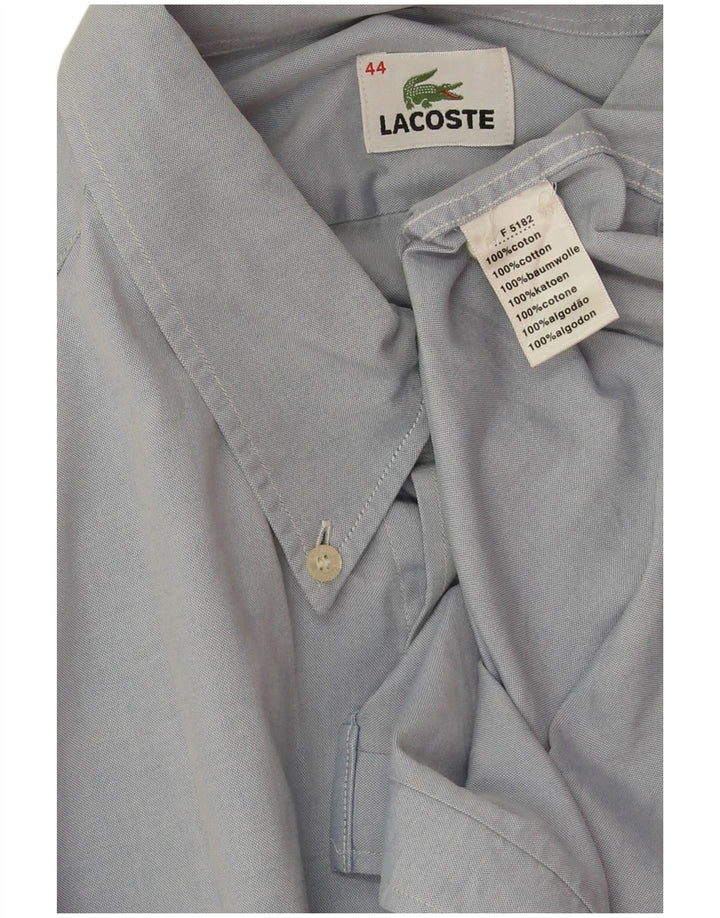 Camisa masculina Lacoste tamanho 44 XL azul algodão