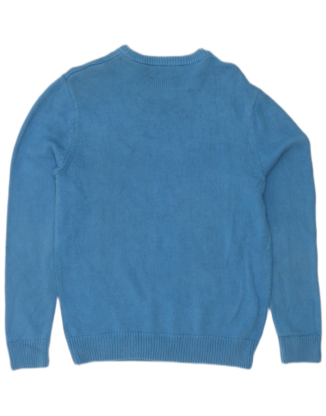 Suéter masculino Chaps com gola canoa e algodão azul pequeno