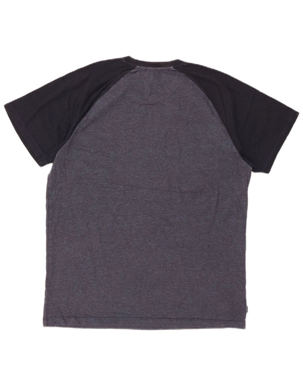 Camiseta masculina SUPERDRY Top 2XL algodão colorblock azul marinho