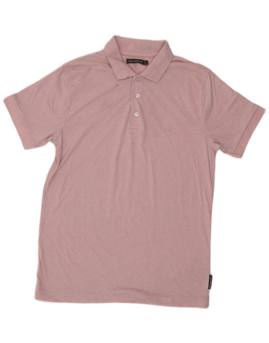 Camisa polo masculina FRENCH CONNECTION algodão rosa médio