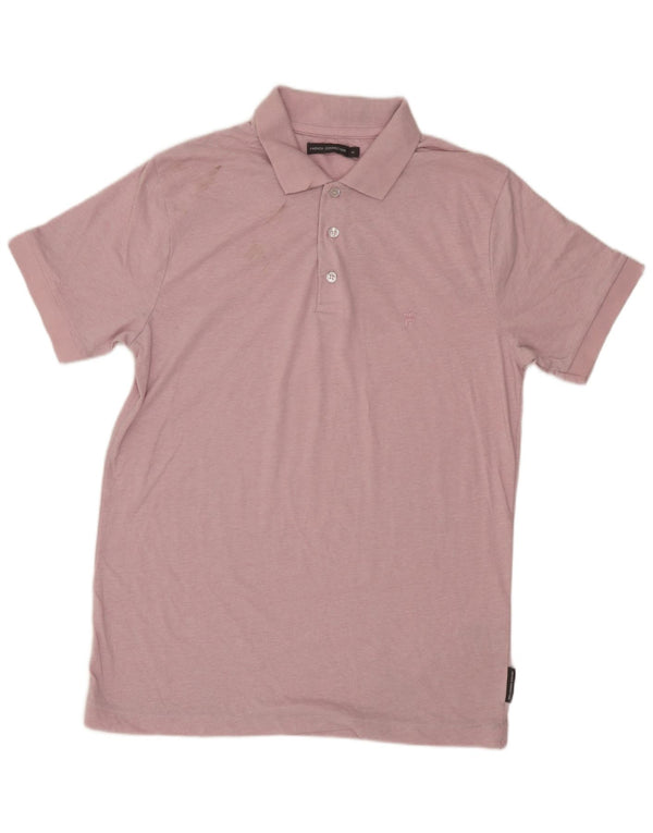 Camisa polo masculina FRENCH CONNECTION algodão rosa médio