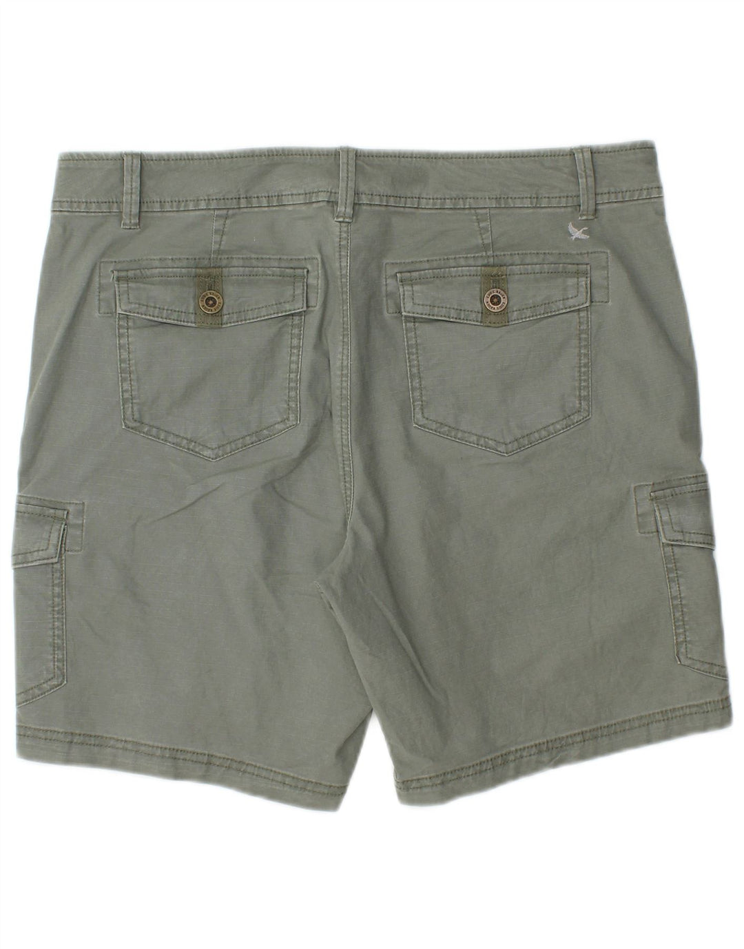 Shorts cargo feminino Eddie Bauer EUA 12 grande W36 algodão cáqui