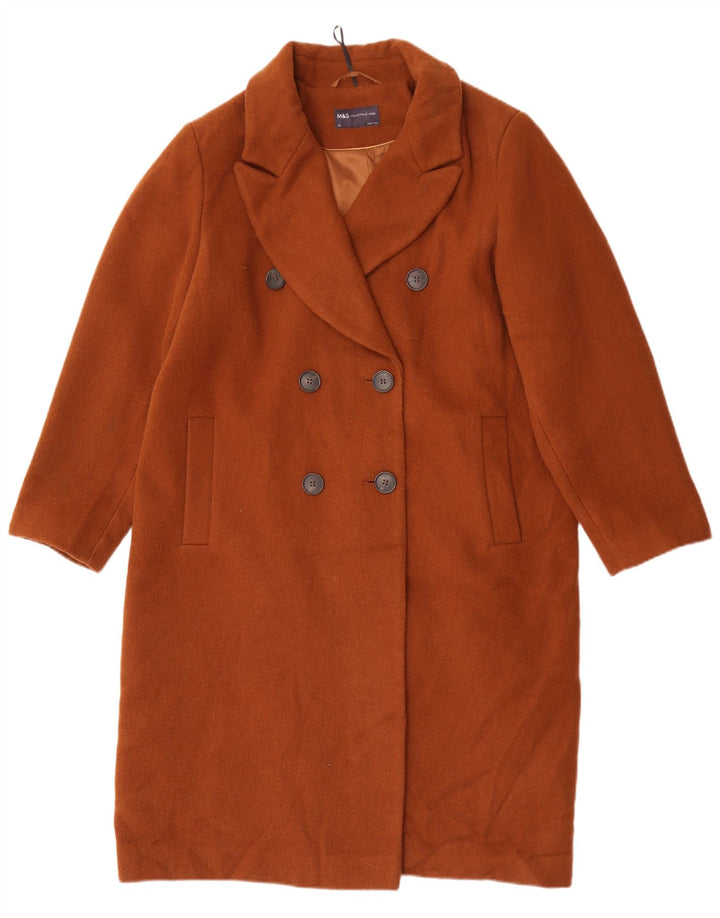 Casaco feminino oversized com peito duplo da Marks & Spencer Reino Unido 18 XL marrom
