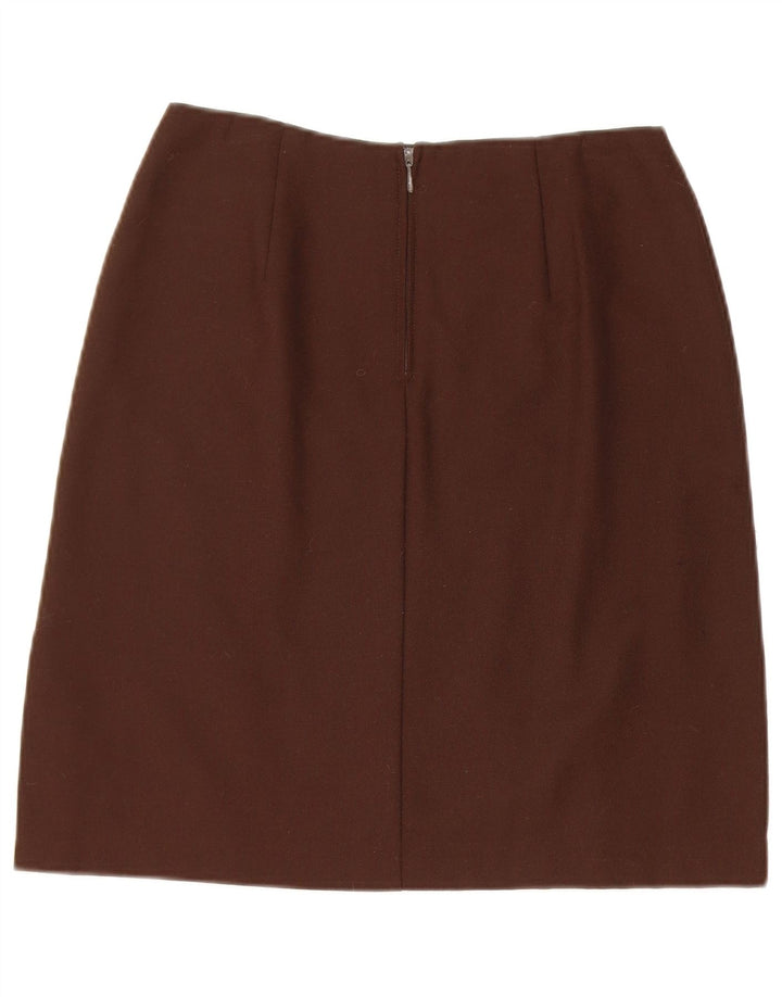 Saia lápis feminina Benetton IT 42 médio W26 lã virgem marrom