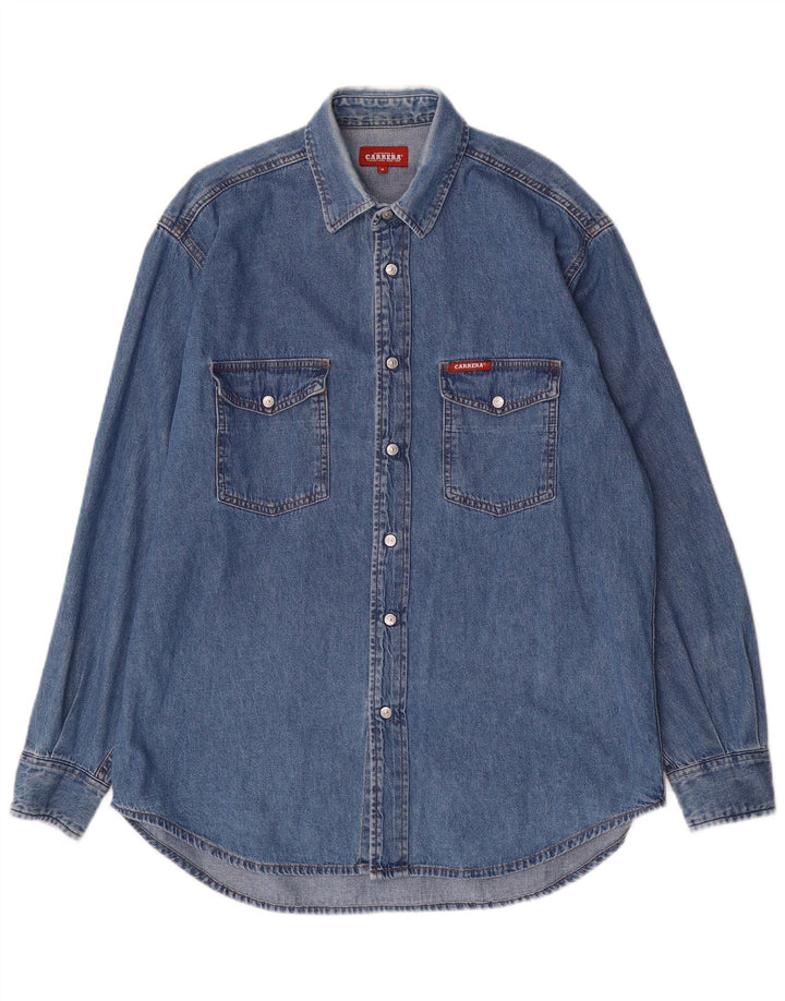 Camisa jeans masculina CARRERA algodão azul médio