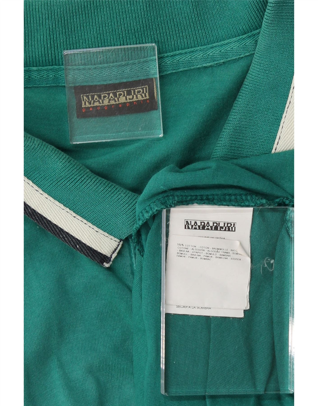 NAPAPIJRI Mens Polo Shirt XL Green Cotton Vintage Napapijri and Second-Hand Napapijri from Messina Hembry 
