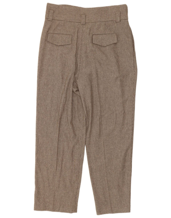 Calça casual feminina Massimo Dutti cintura alta UE 40 médio W30 L26 marrom