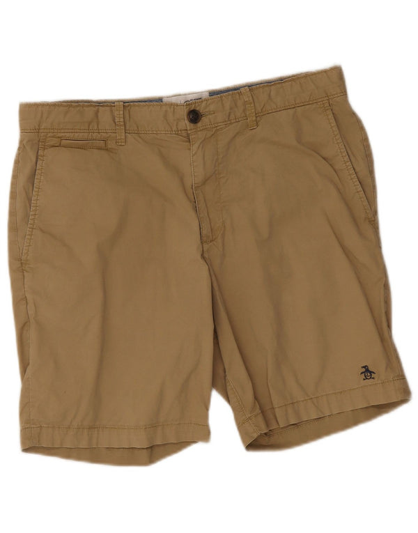 Penguin Mens Chino Shorts EU 48 Médio W32 Algodão Bege