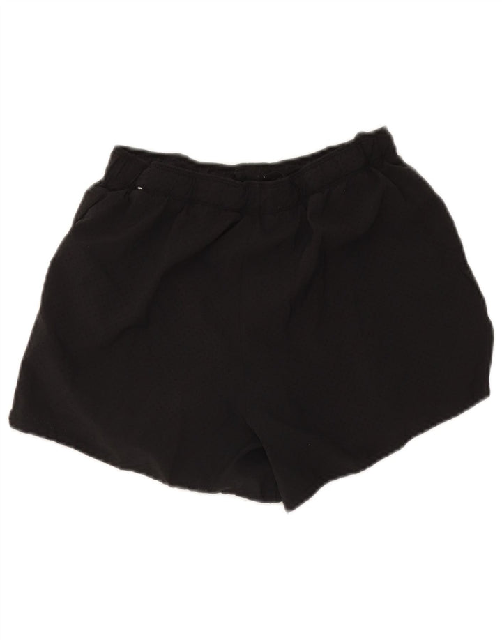 Shorts esportivos femininos Nike Dri Fit UK 8 pequenos poliéster preto