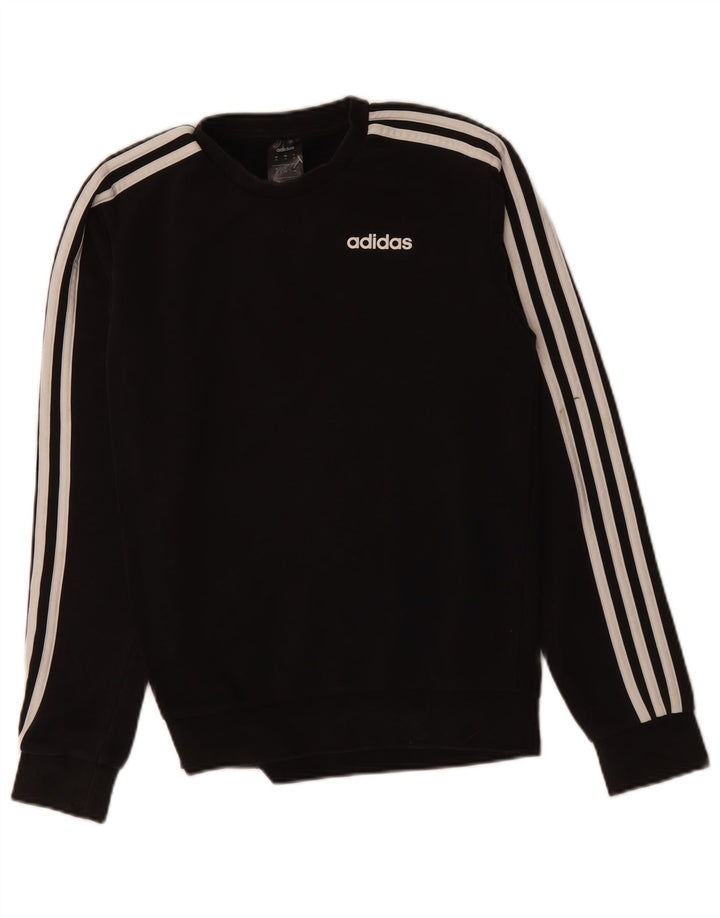 ADIDAS Mens Sweatshirt Jumper XS Algodão Preto