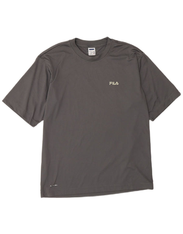 Fila Camiseta Masculina Top Pequeno Poliéster Cinza
