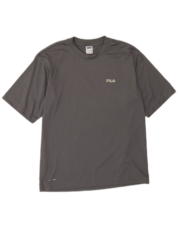 Fila Camiseta Masculina Top Pequeno Poliéster Cinza