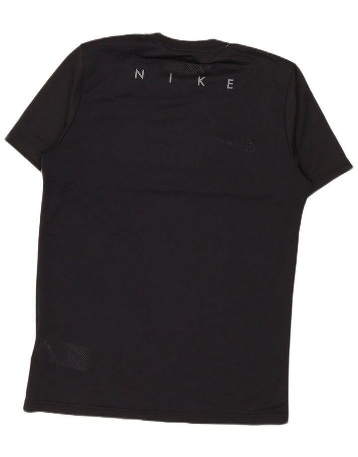 Camiseta masculina Nike Dri Fit Top médio preto colorblock poliéster