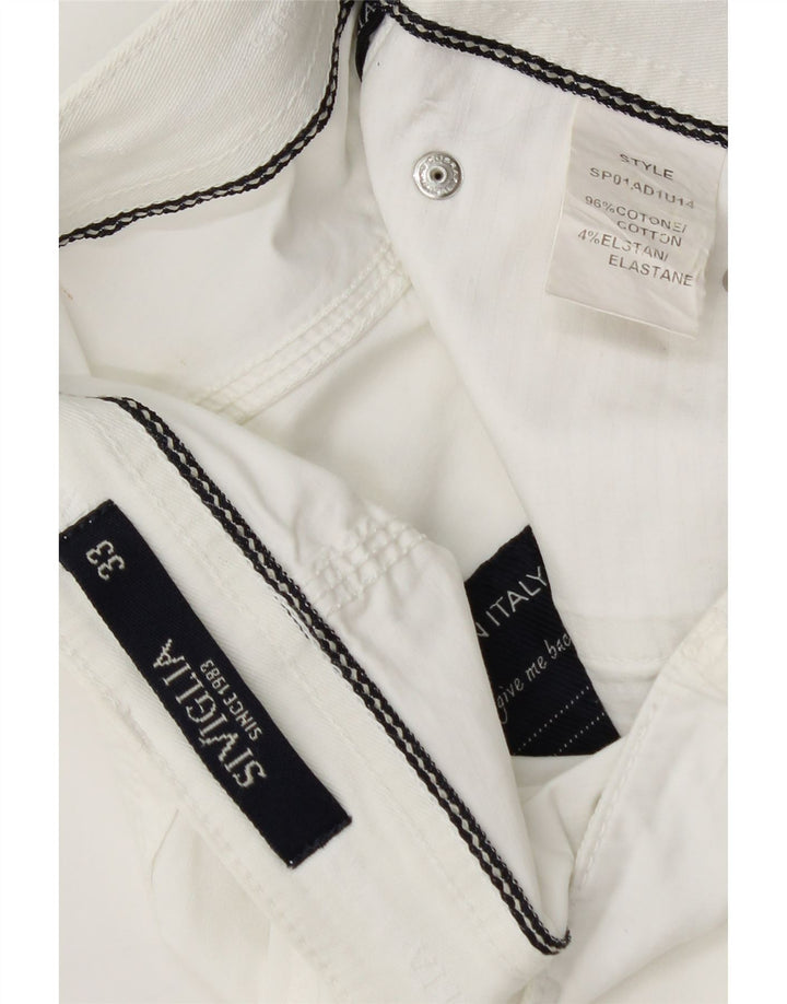 Bermuda masculina SIVIGLIA W33 médio algodão branco