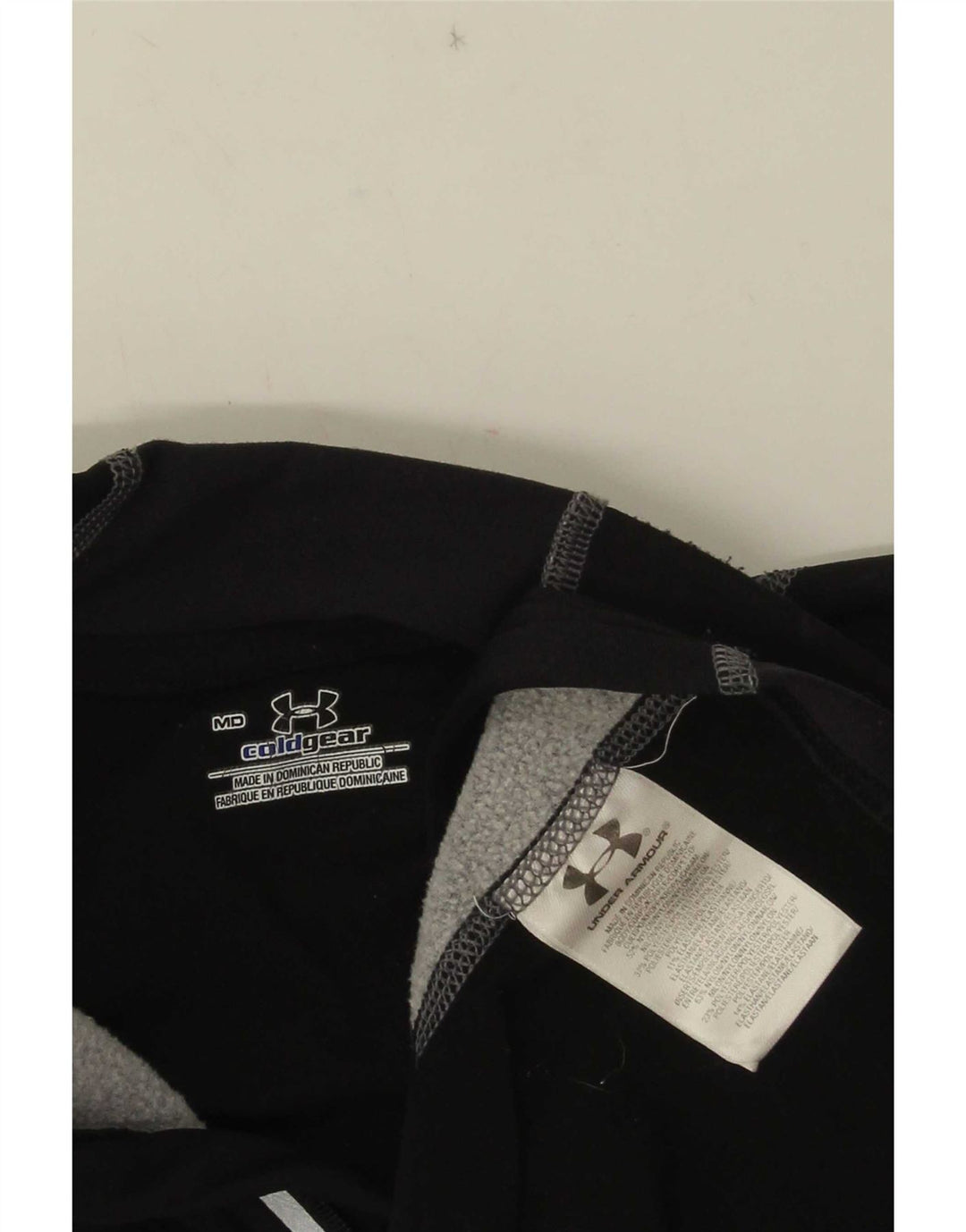 Under Armour Mens Cold Gear Graphic Pullover Treino Top Médio Preto