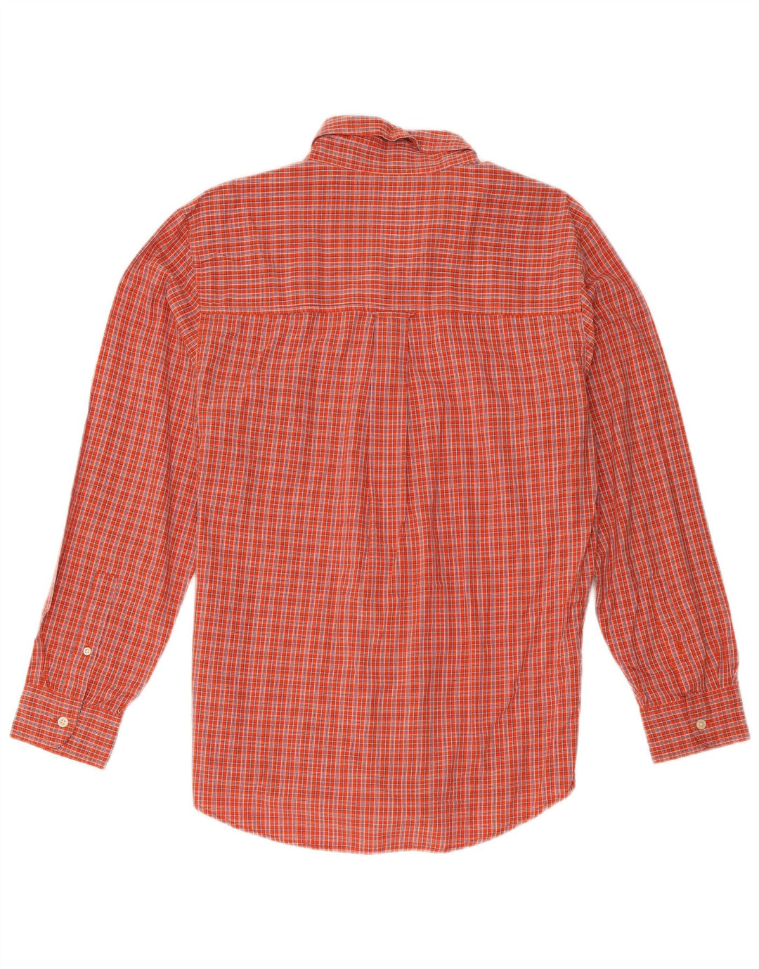Camisa masculina Chaps de algodão xadrez vermelho médio