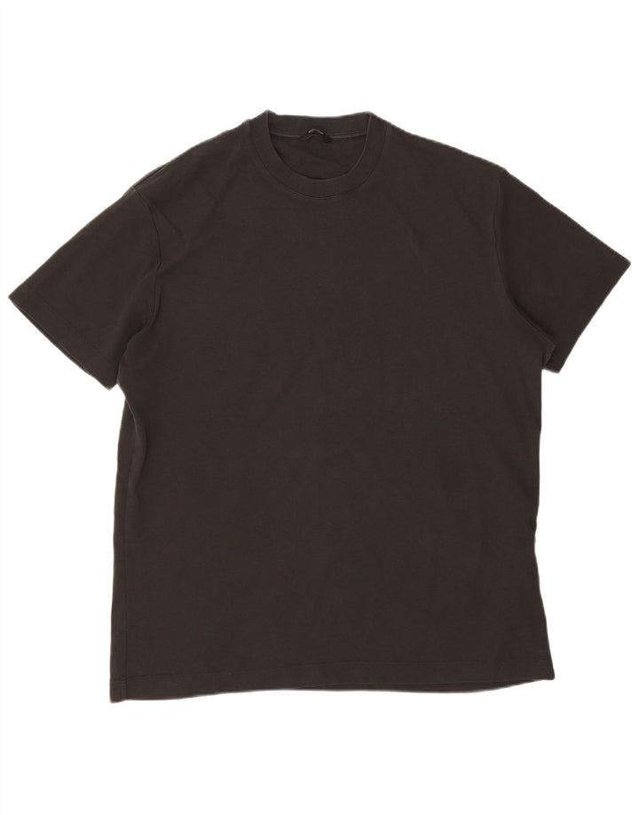 Camiseta masculina Massimo Dutti Top grande algodão cinza