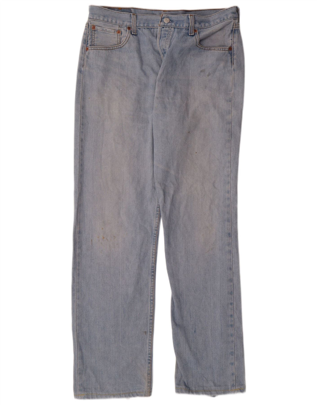 LEVI'S Masculino 501 Straight Jeans W36 L31 Azul Algodão