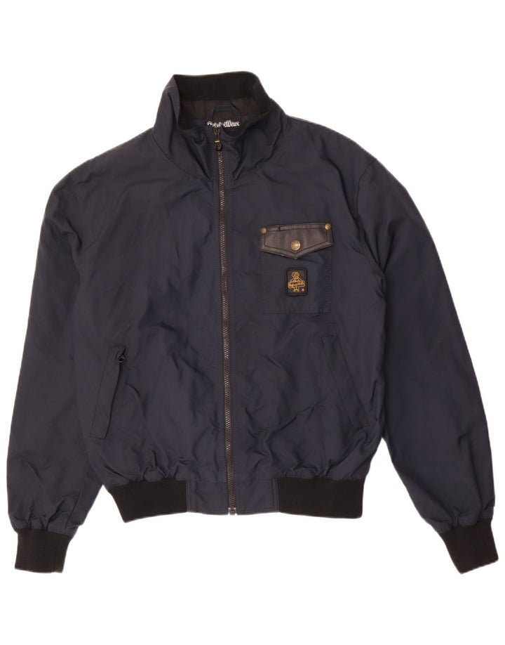 Jaqueta bomber masculina Refrigiwear UK 40 grande azul marinho poliamida