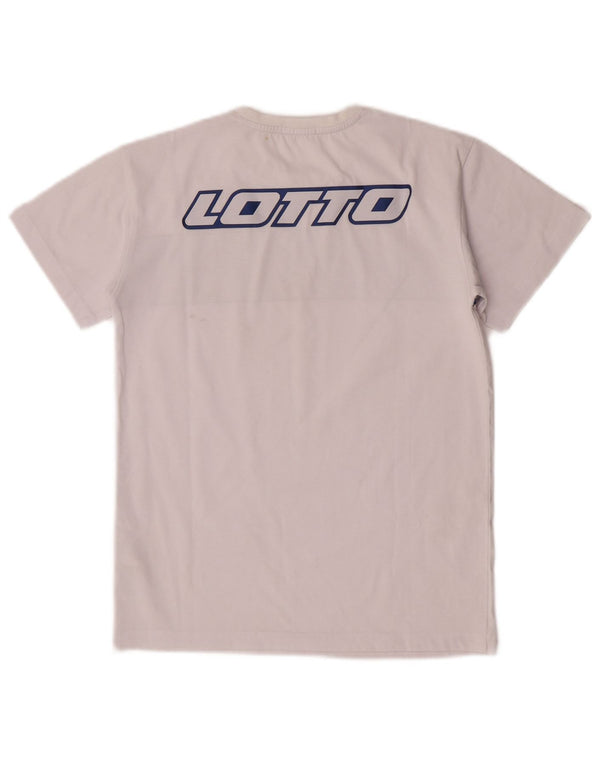Camiseta gráfica Lotto Boys 9-10 anos algodão colorblock branco