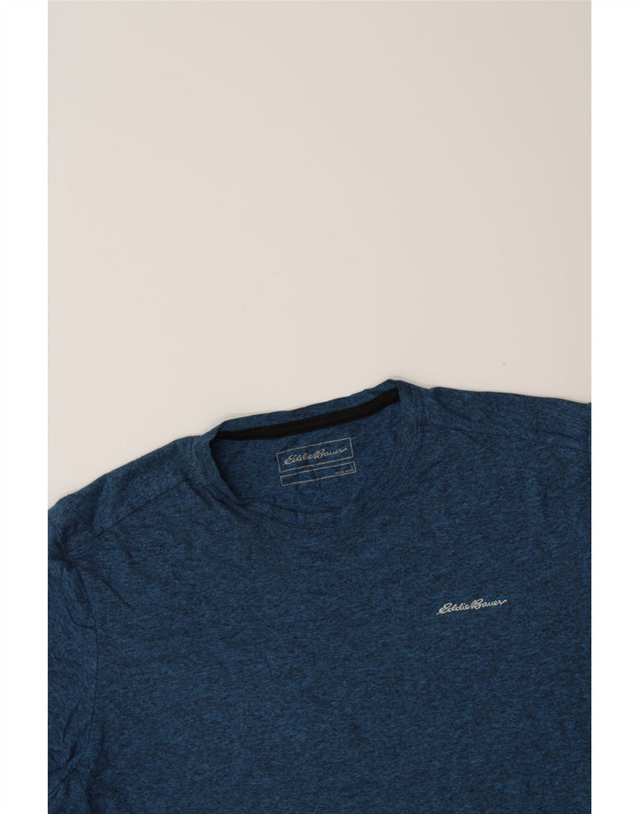 EDDIE BAUER Mens T-Shirt Top Large Blue Polyester Vintage Eddie Bauer and Second-Hand Eddie Bauer from Messina Hembry 