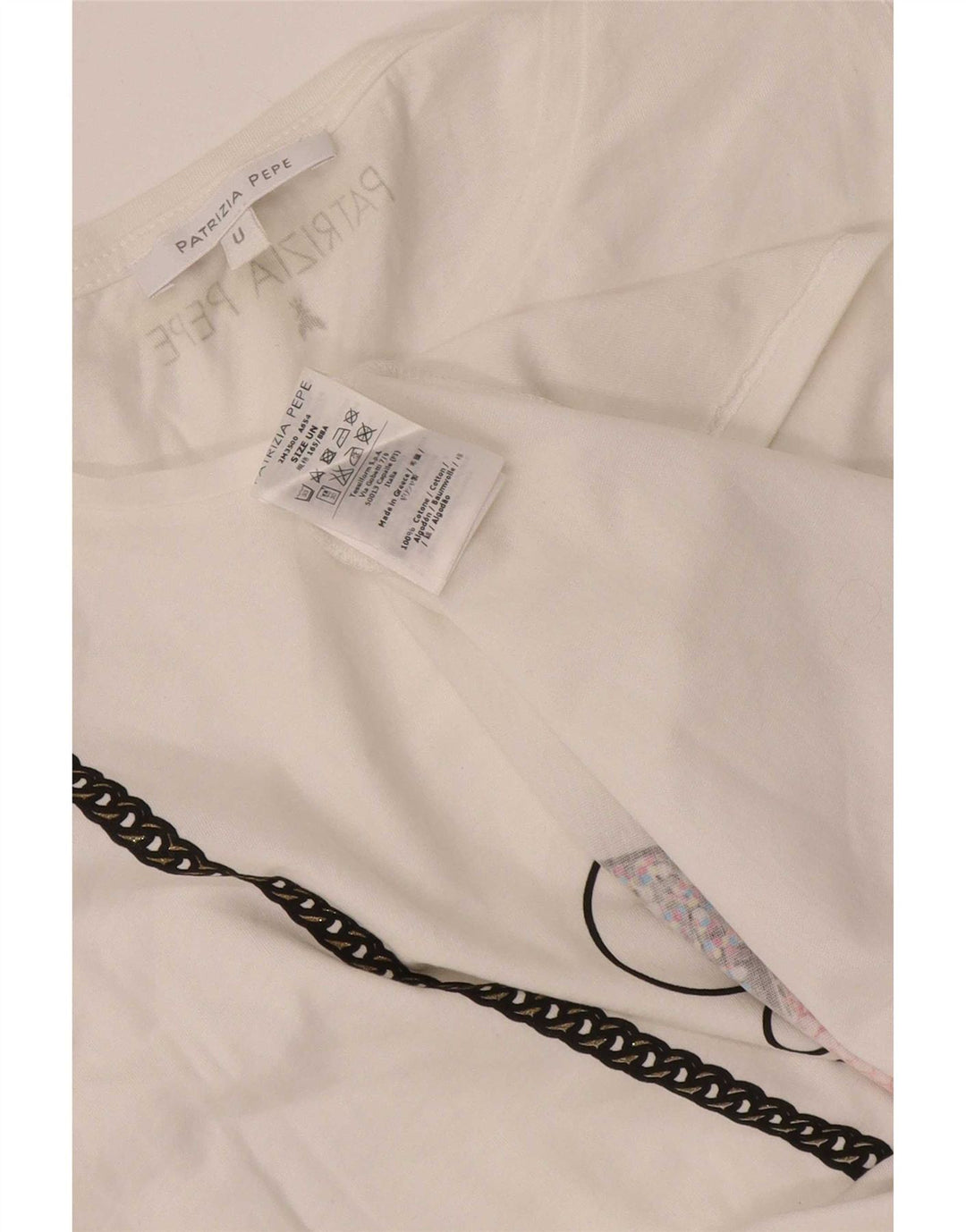 Patrizia Pepe Colete feminino gráfico top tamanho único algodão branco