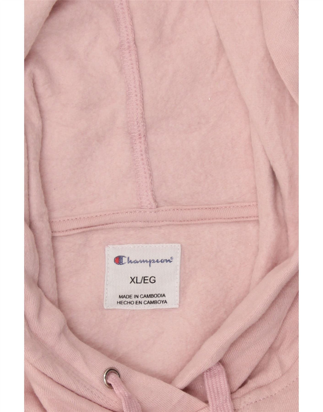 CHAMPION Womens Graphic Hoodie Jumper UK 18 XL Pink Cotton Vintage Champion and Second-Hand Champion from Messina Hembry 