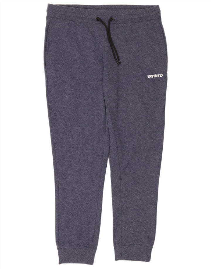 Calça de treino masculina Umbro Joggers grande algodão azul