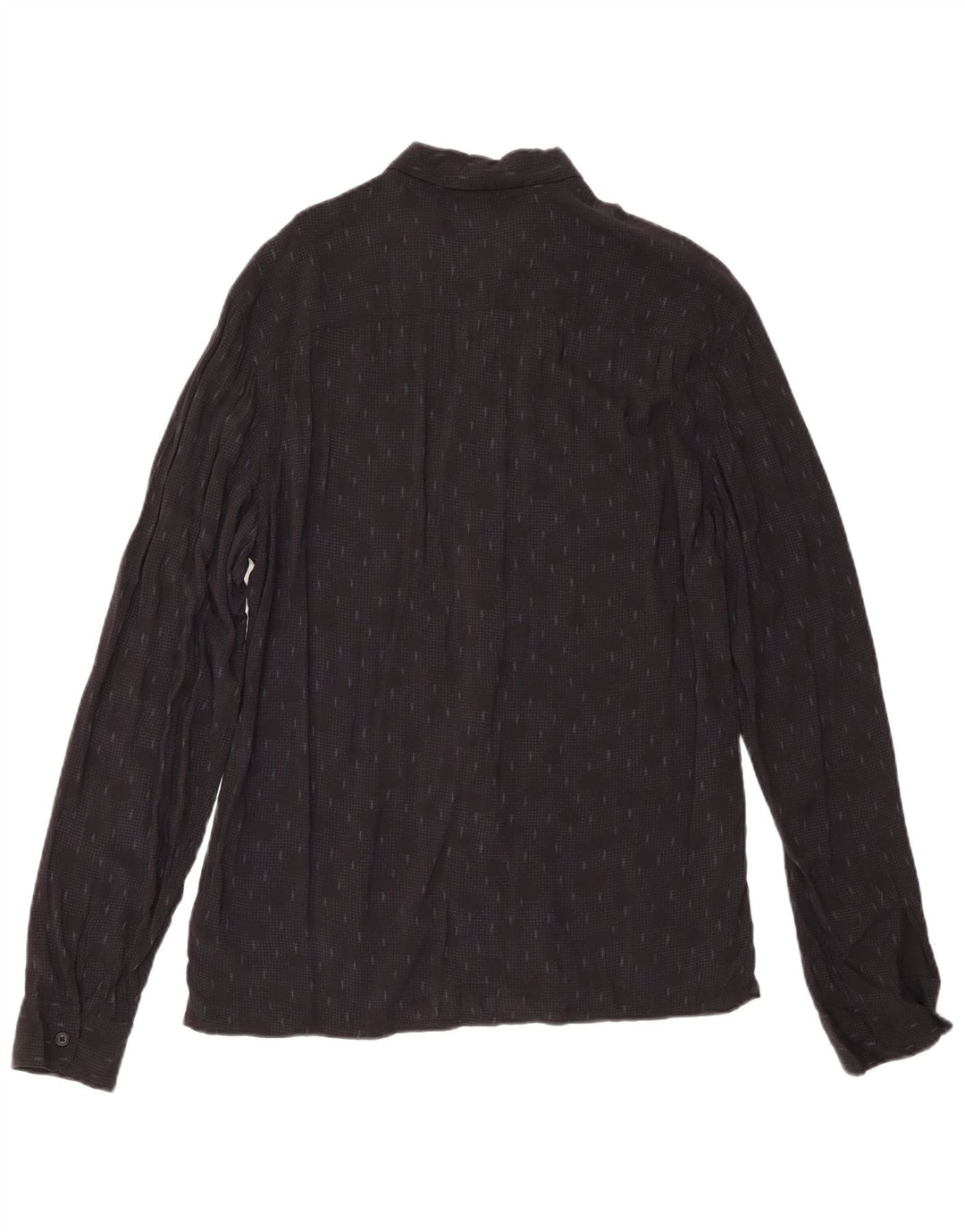 Camisa masculina All Saints viscose geométrica preta média